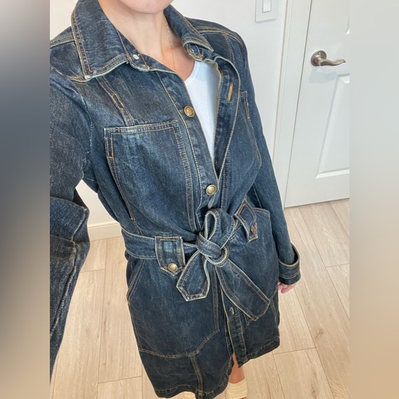 Free People Denim Trench Coat - Picture 7 of 16